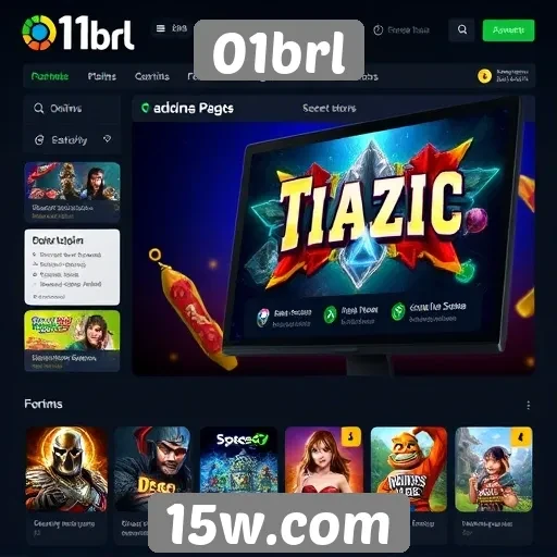 Características principais do site de jogos 01brl